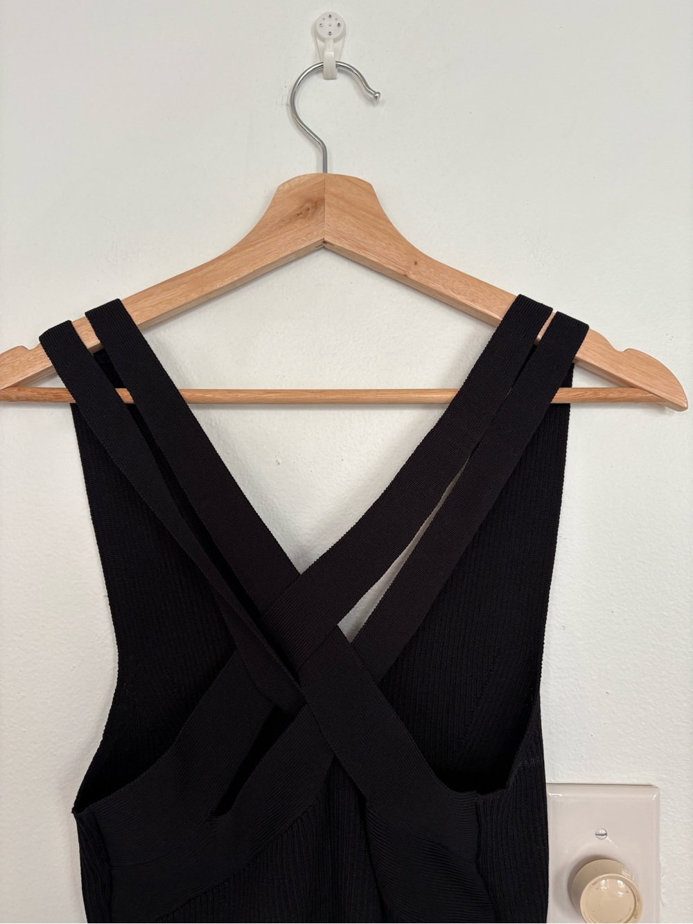Ramy Brook || Mackenzie Strappy Back Ribbed Knit Tank Black Small - Picture 5 of 9